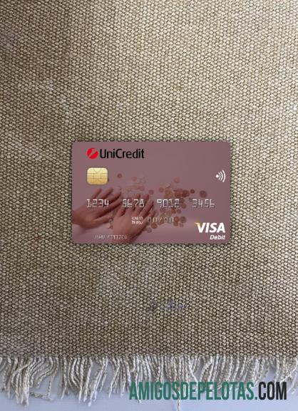 Itália UniCredit Bank Visa Cartão de Débito Photolook Front modelo